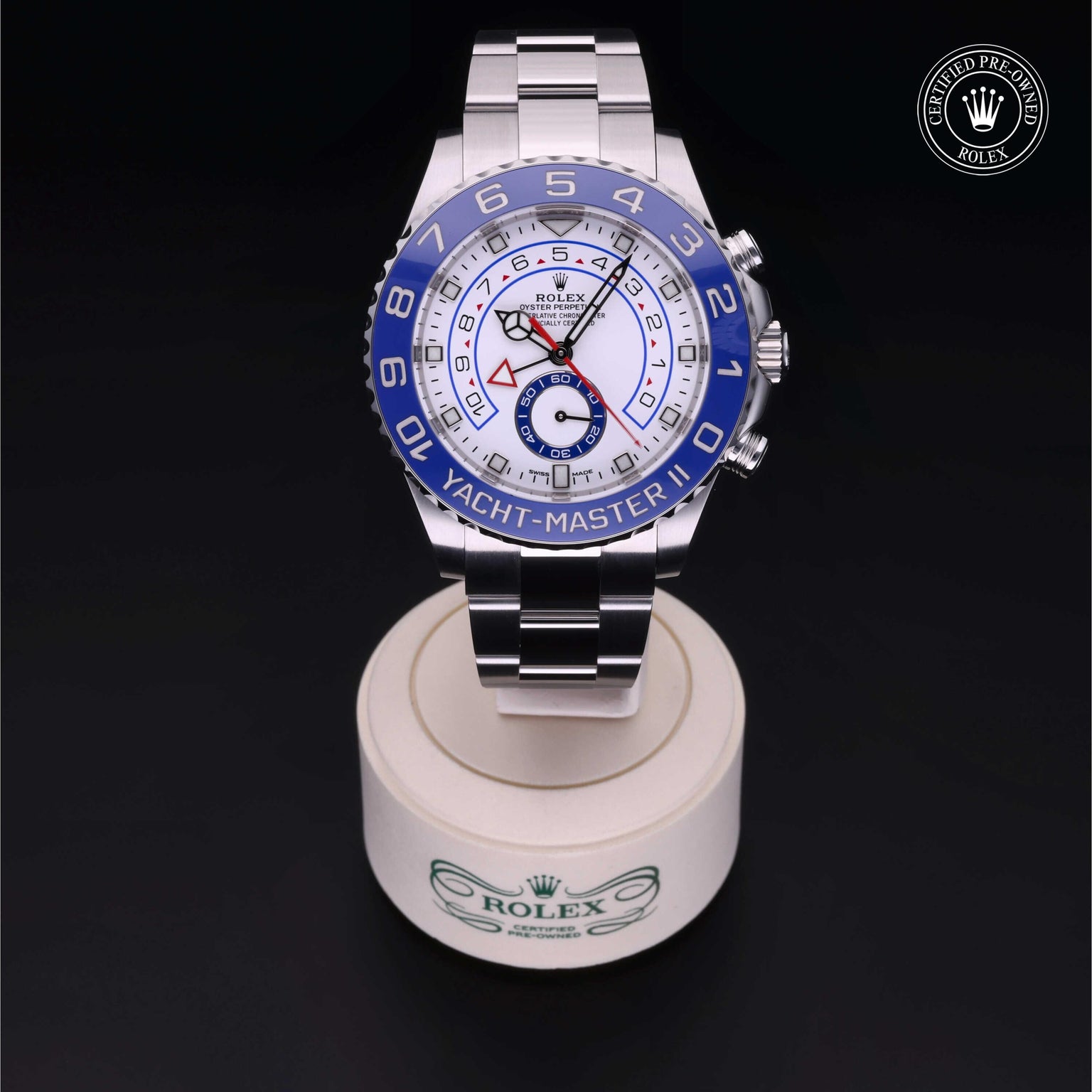 Rolex CPO Yacht-Master M116680 front on white background