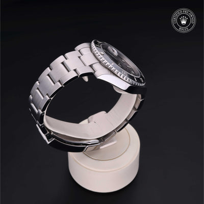 Rolex CPO Submariner M116610LN front on white background