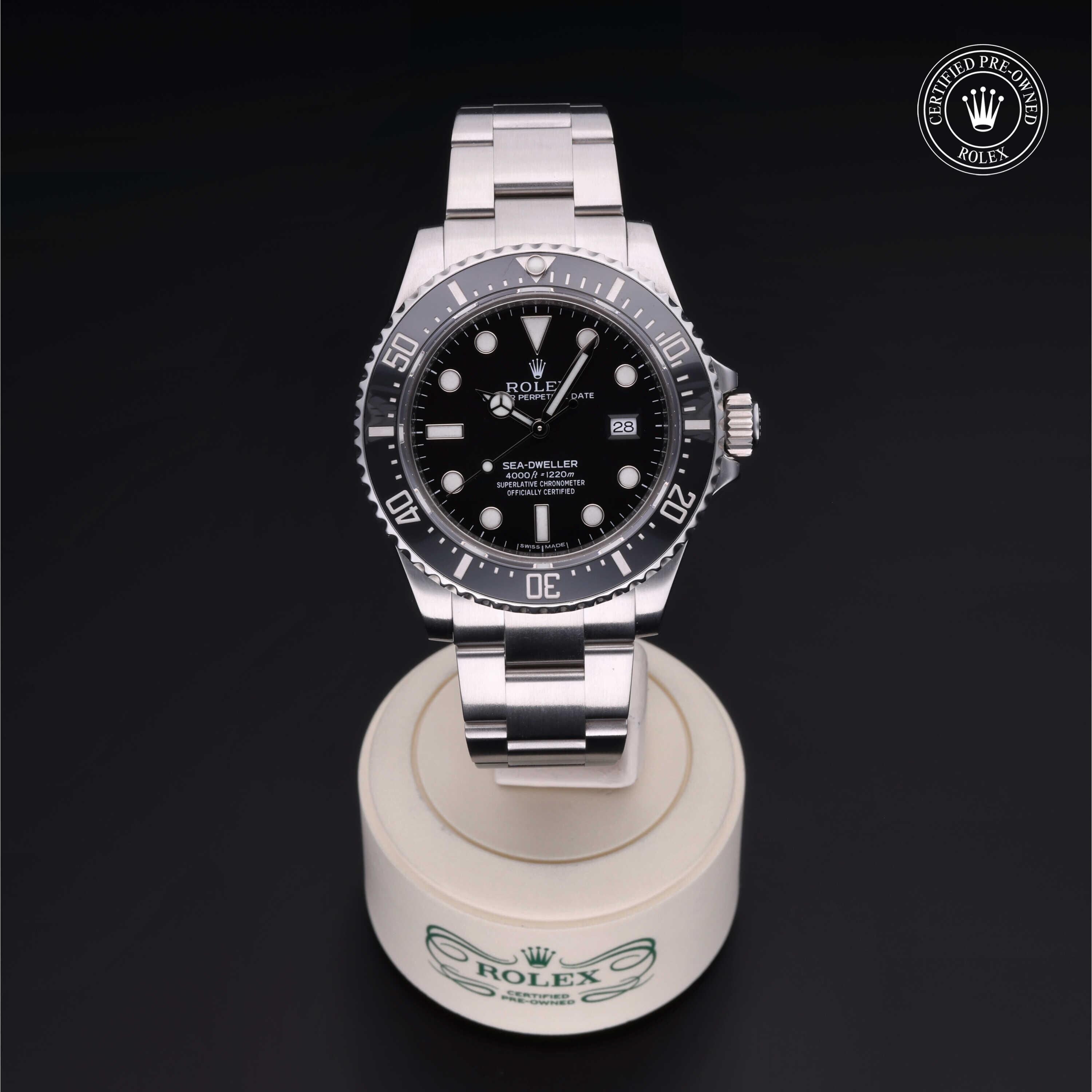 Rolex CPO Sea-Dweller M116600 front on white background