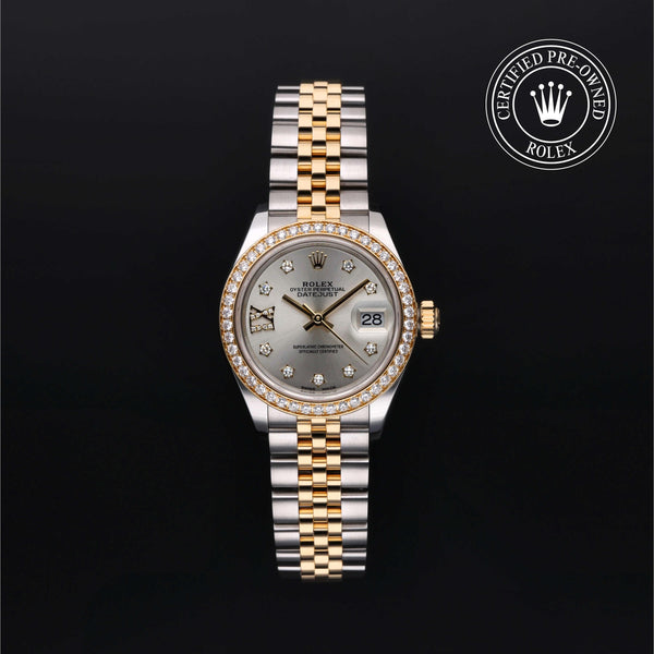 Rolex CPO Lady Datejust M279383RBR front on white background