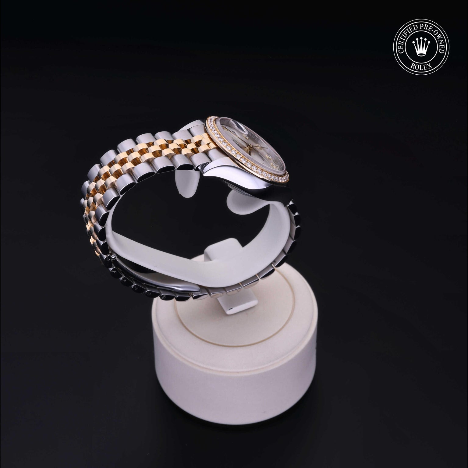 Rolex CPO Lady Datejust M279383RBR front on white background