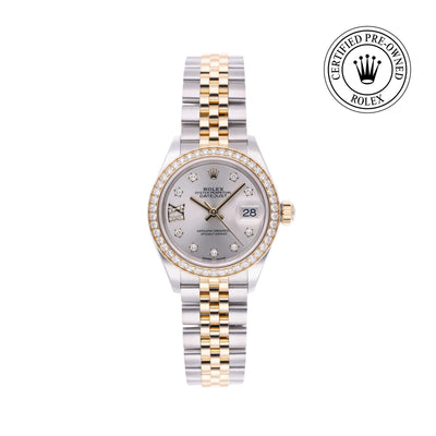 Rolex CPO Lady Datejust M279383RBR front on white background