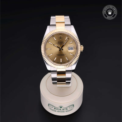 Rolex CPO Datejust M126333 front on white background