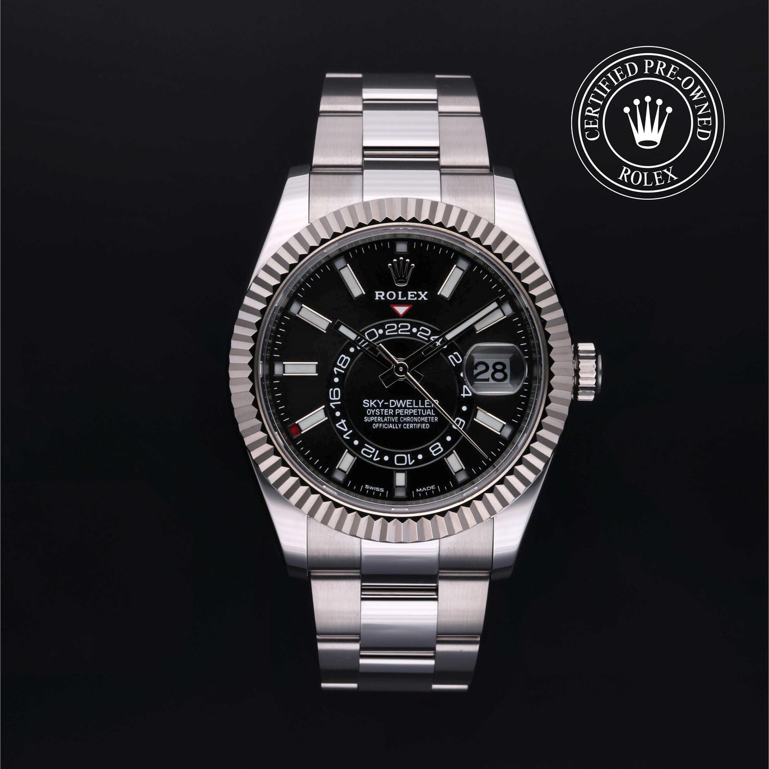Rolex Certified Pre-owned Sea-Dweller M326934-0005 front on black background