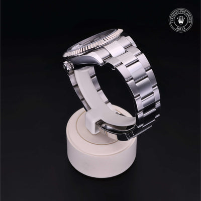 Rolex Certified Pre-owned Sky-Dweller M326934-0001 front on black background
