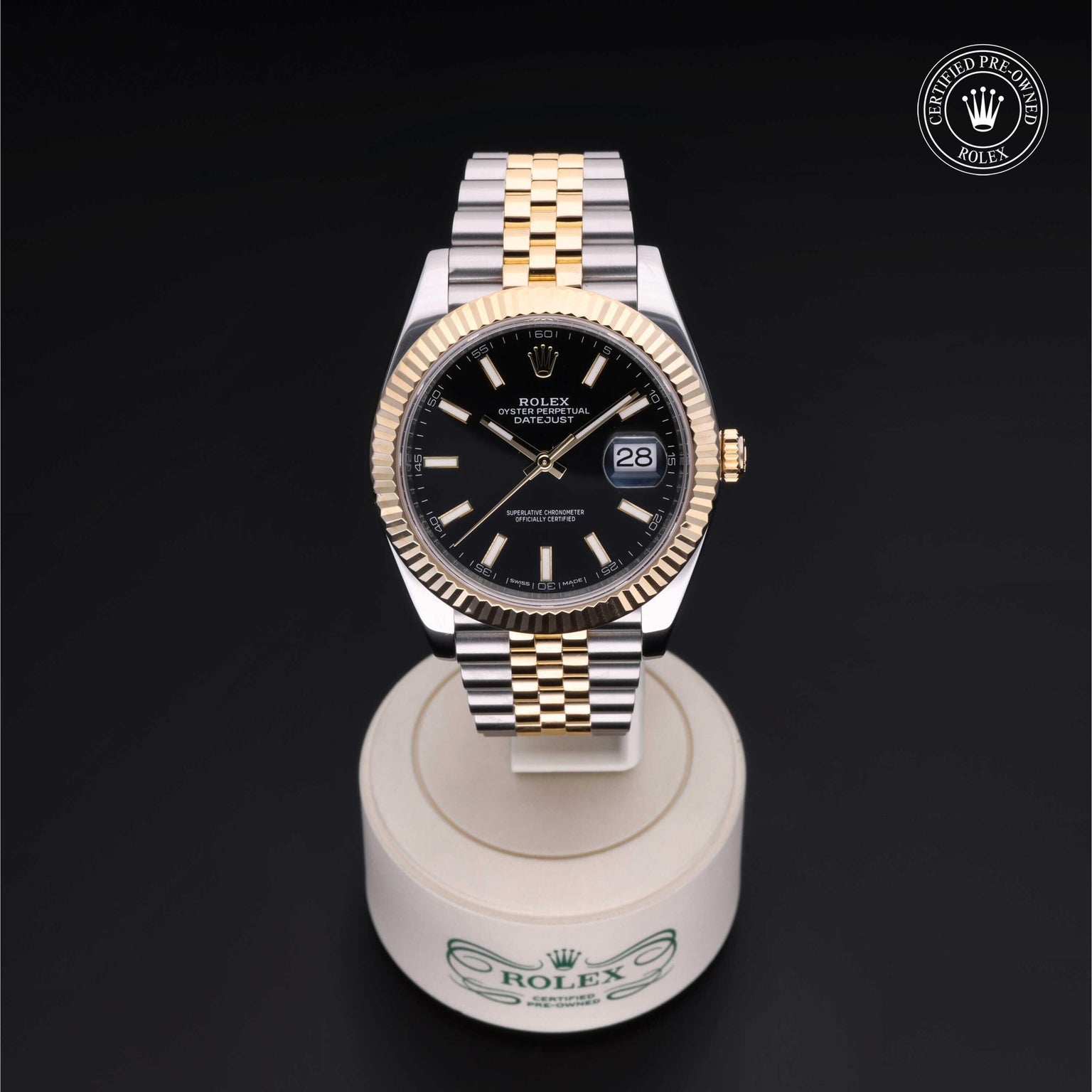 Rolex CPO Datejust M126333 front on white background