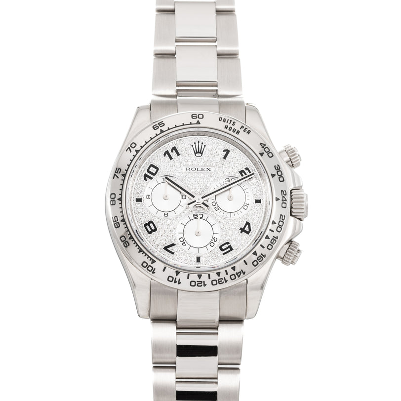 Rolex Certified Pre-owned Daytona M116509-0052 front on black background