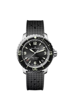 Fifty Fathoms Automatique | 38.2mm, Rubber Strap, Sunburst Black Dial