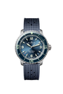Fifty Fathoms Automatique | 38.3mm, Sunburst Blue Dial, Rubber Strap