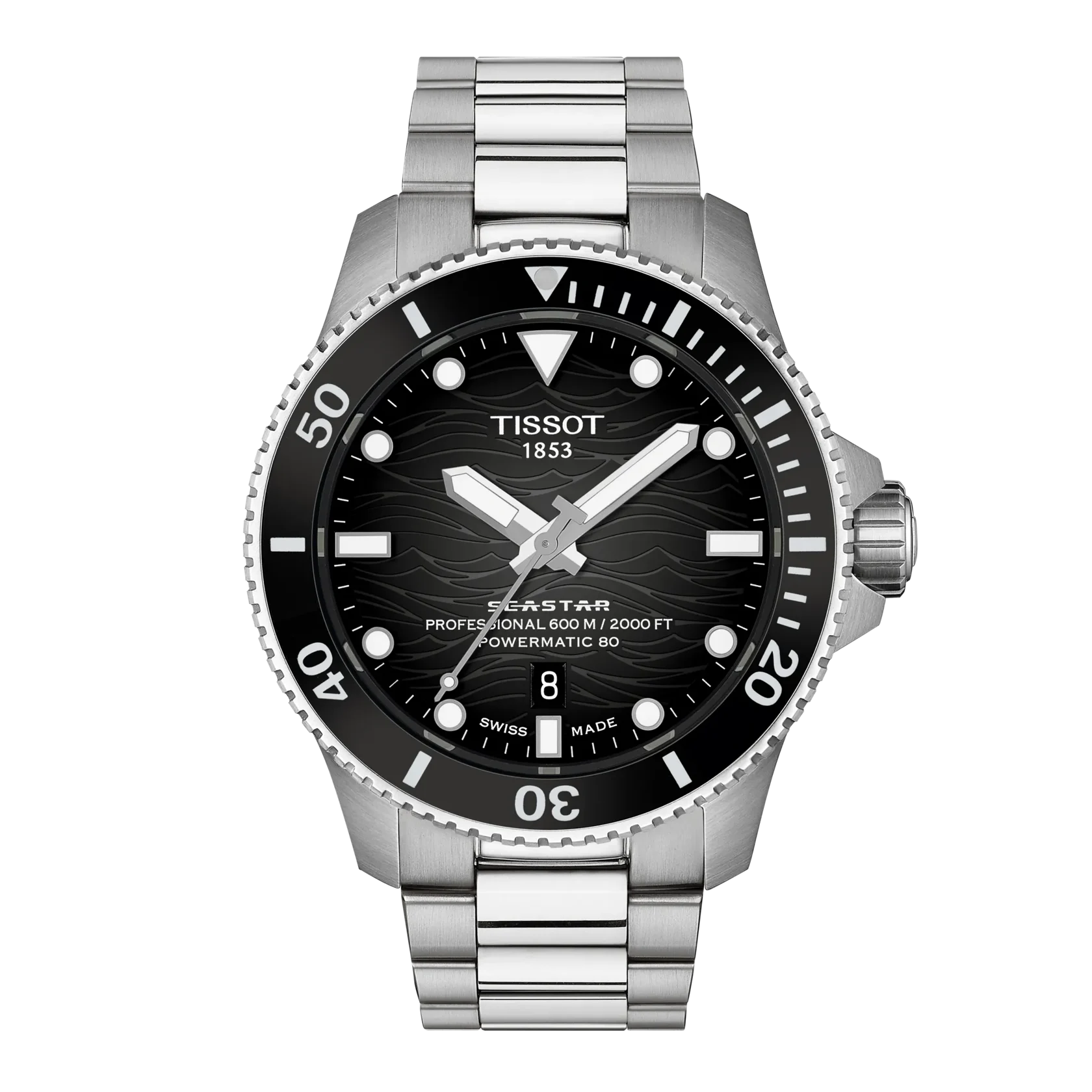 SeaStar 2000 | 44mm, Stainless Steel, Black Dial