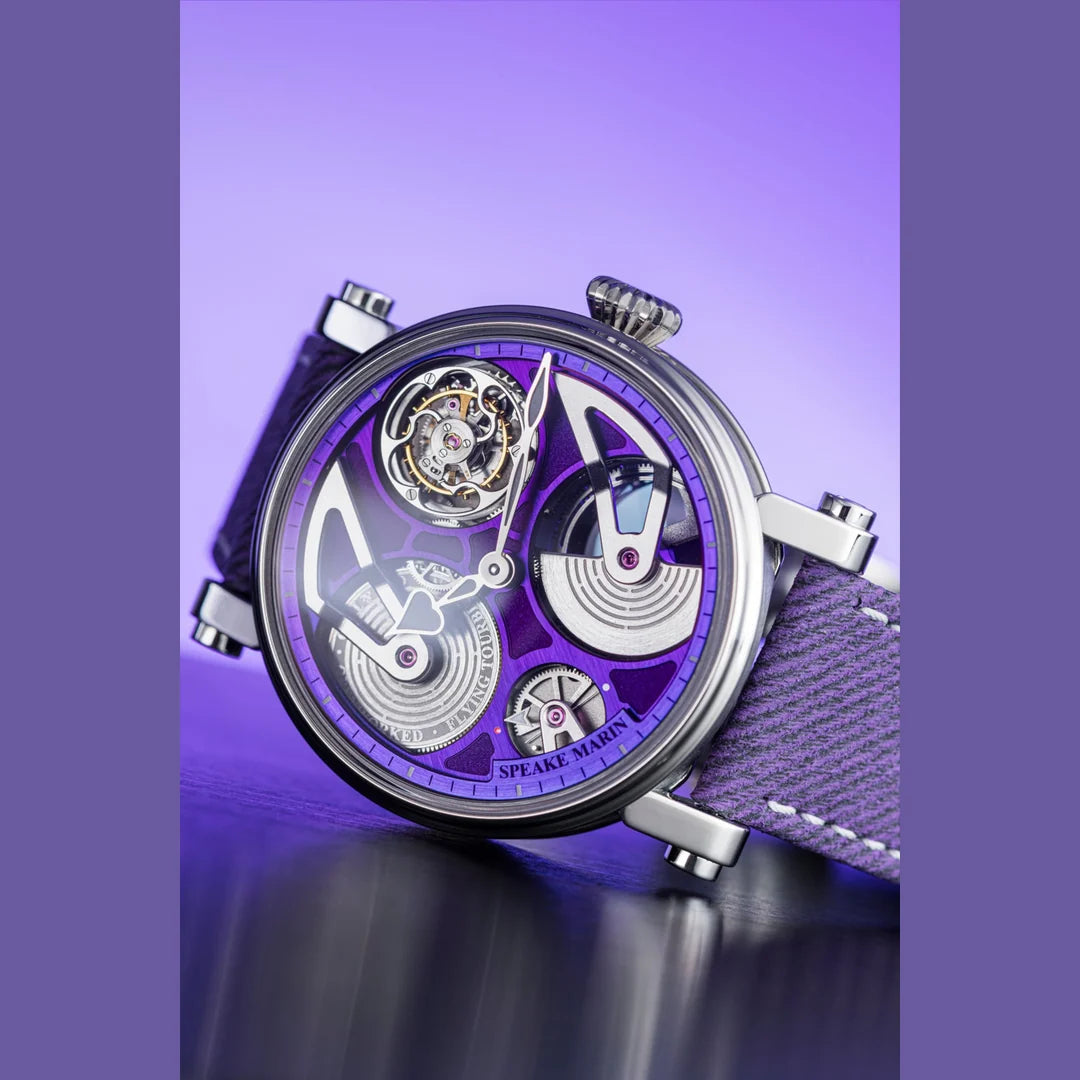 Speake Marin Openworked Tourbillon Purple Hour | 42mm, Titanium, Men's Watch