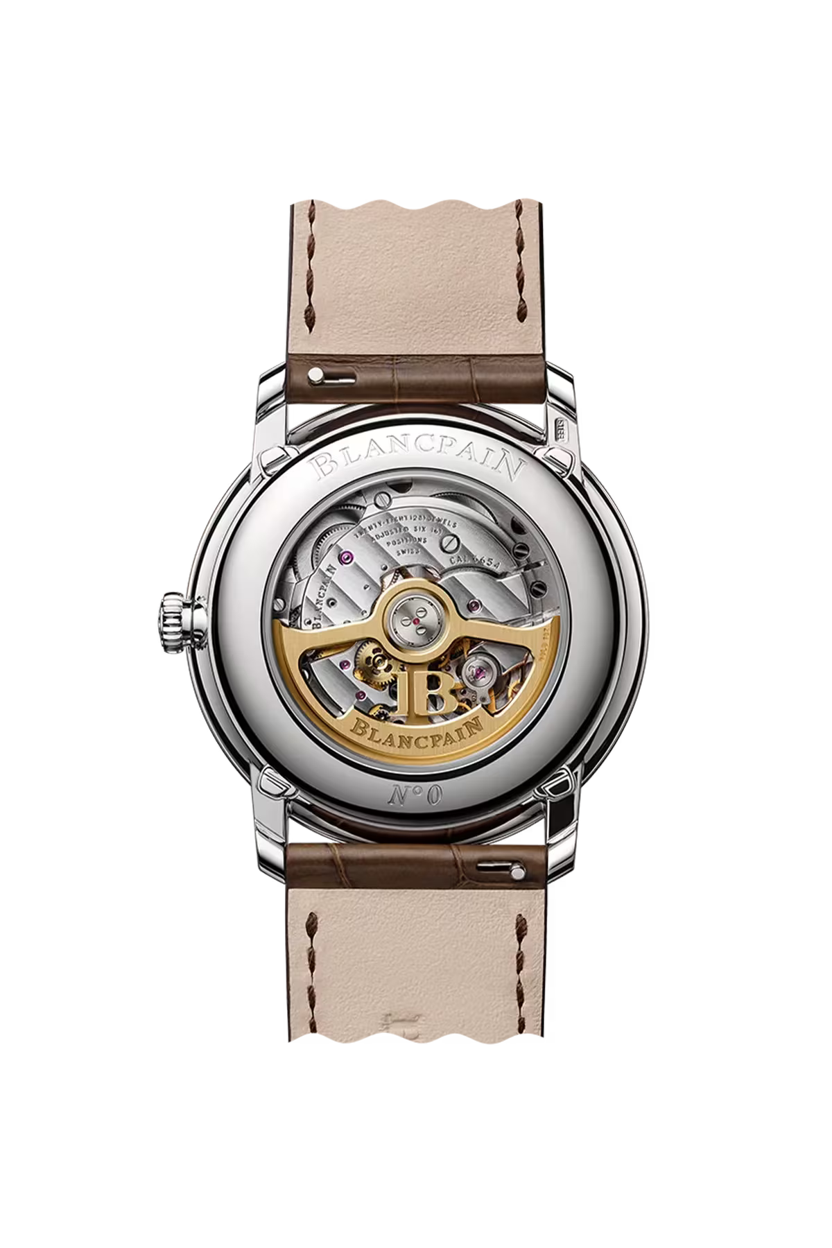Villeret Quantième Complet | 40mm, Brown Gold Dial, Alligator Leather Strap