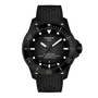 SeaStar 2000 | 44mm, Stainless Steel and Black PVD, Rubber Strap, Black Dial