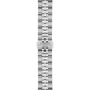 Silver watch strap with Tissot logo on a white background