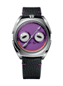 Watch with a unique face design on a white background