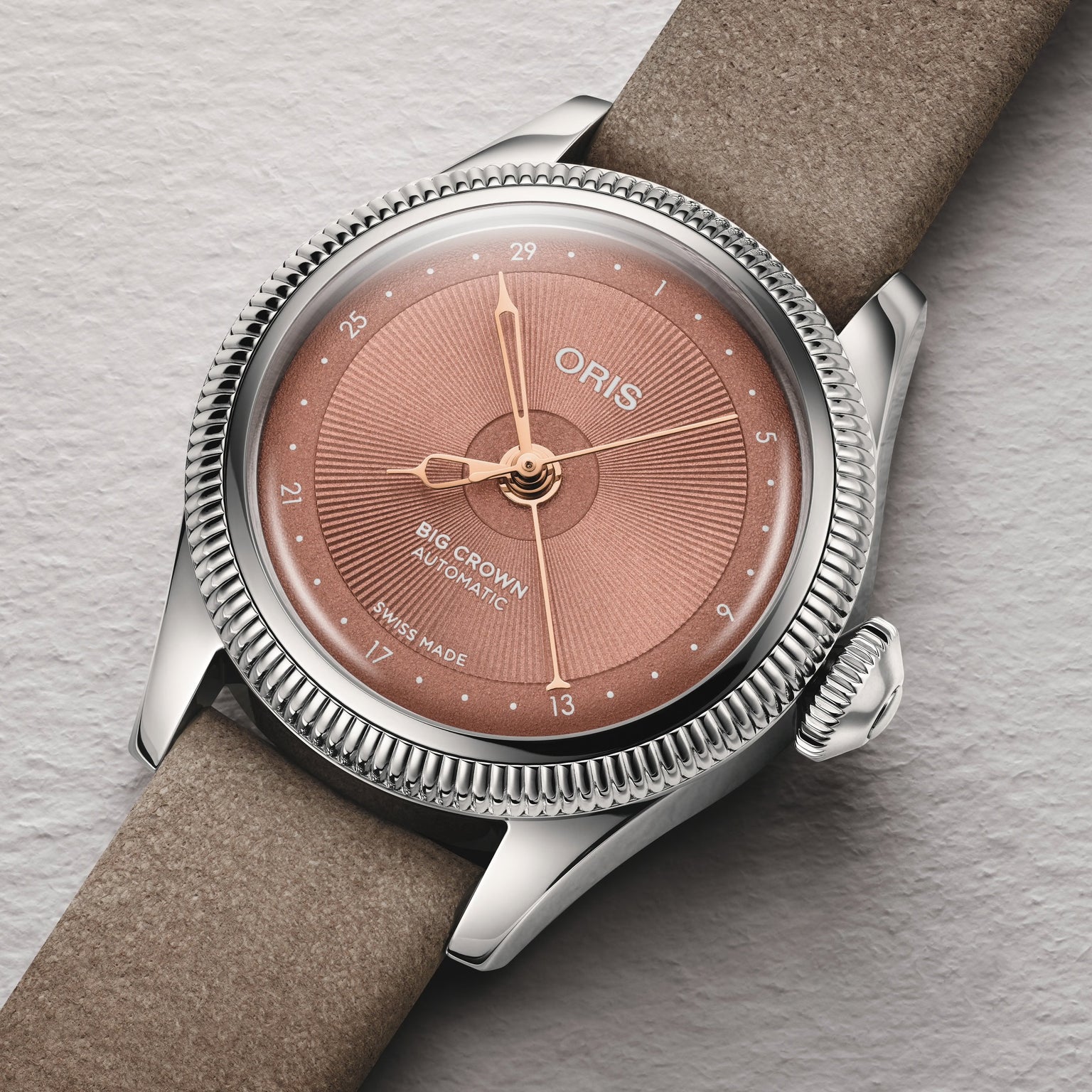 Big Crown Pointer Date | 29mm, Stainless Steel Case, Leather Strap