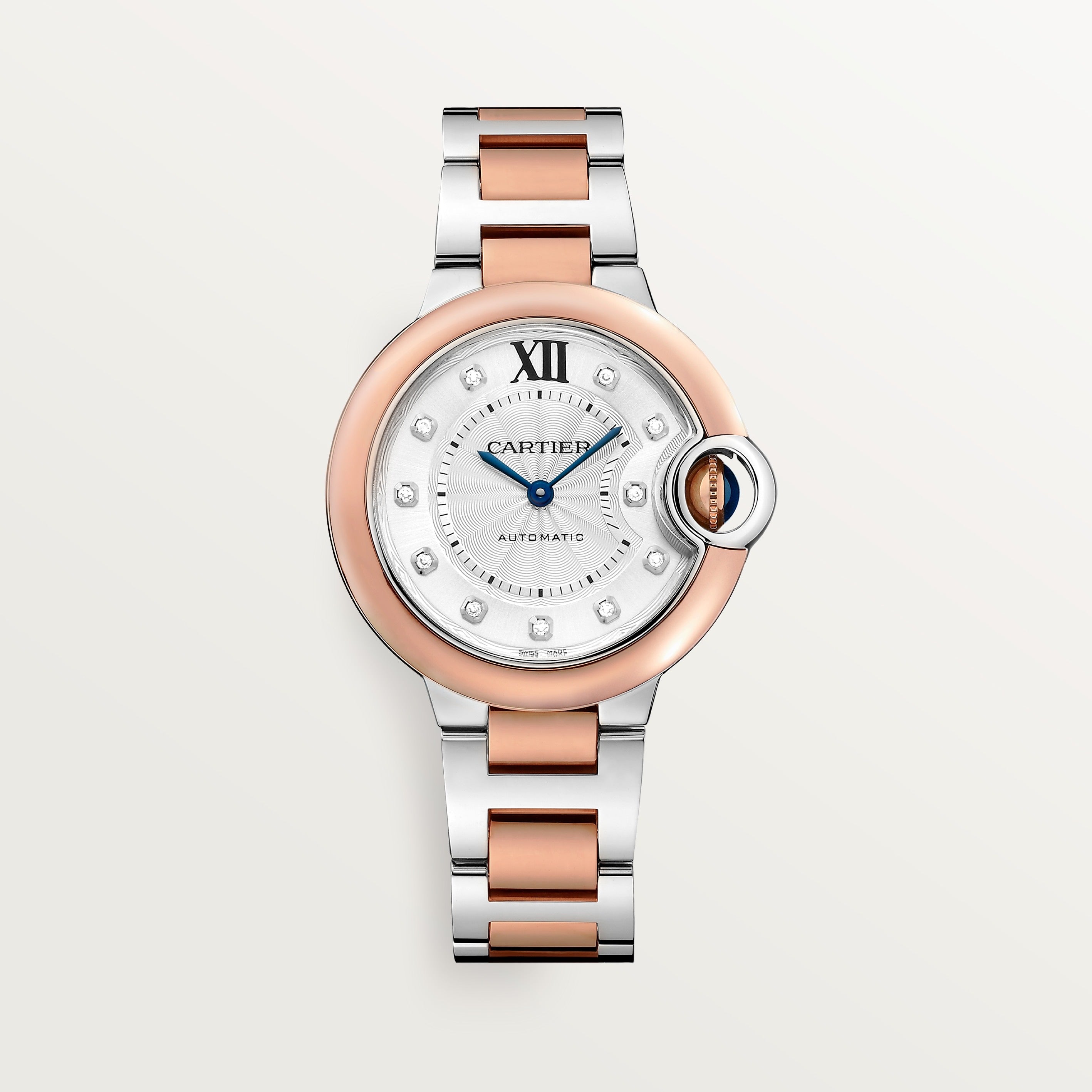 Cartier Ballon Bleu de Cartier 33mm W3BB0021 front on white background