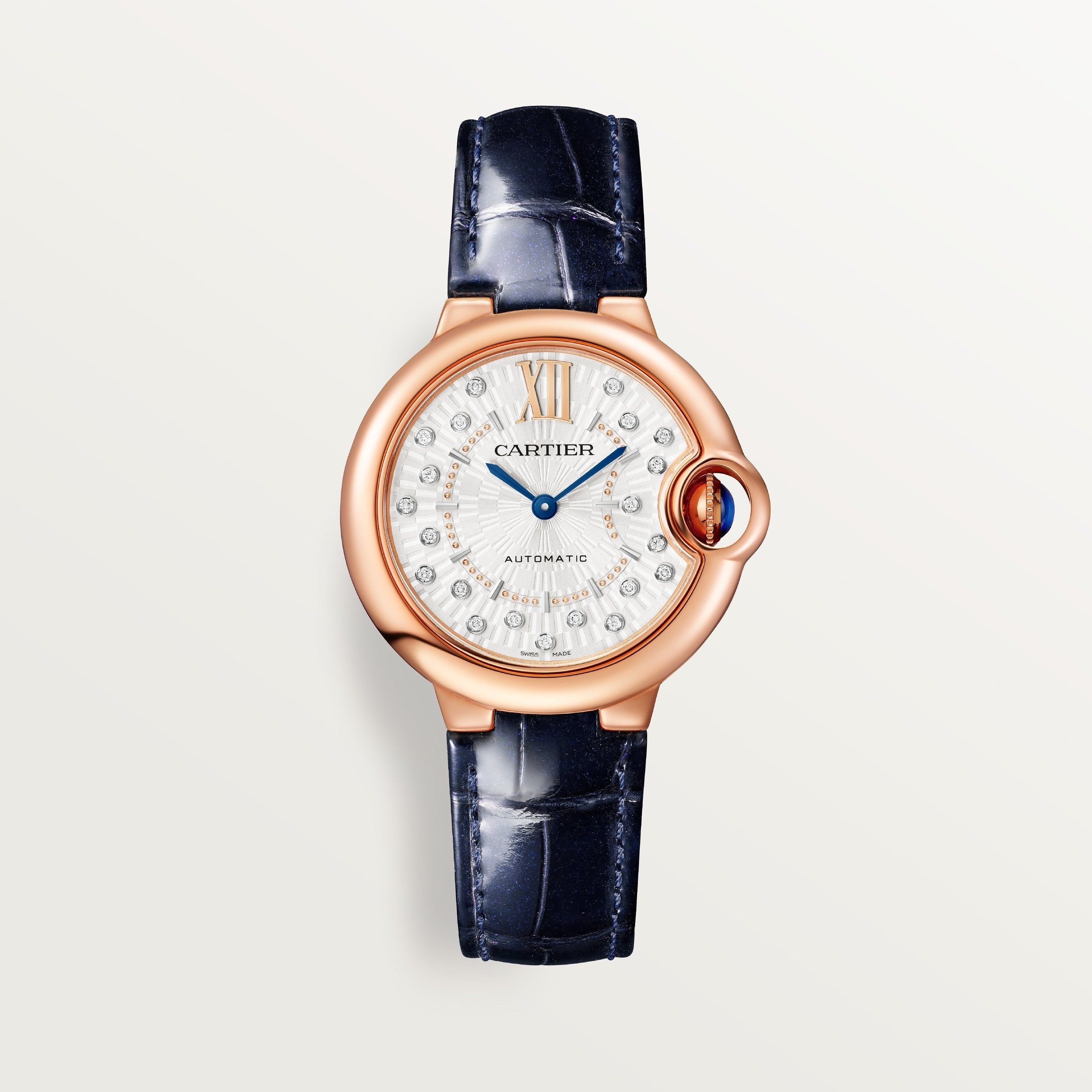 Cartier Ballon Bleu de Cartier 33mm WGBB0052 front on white background