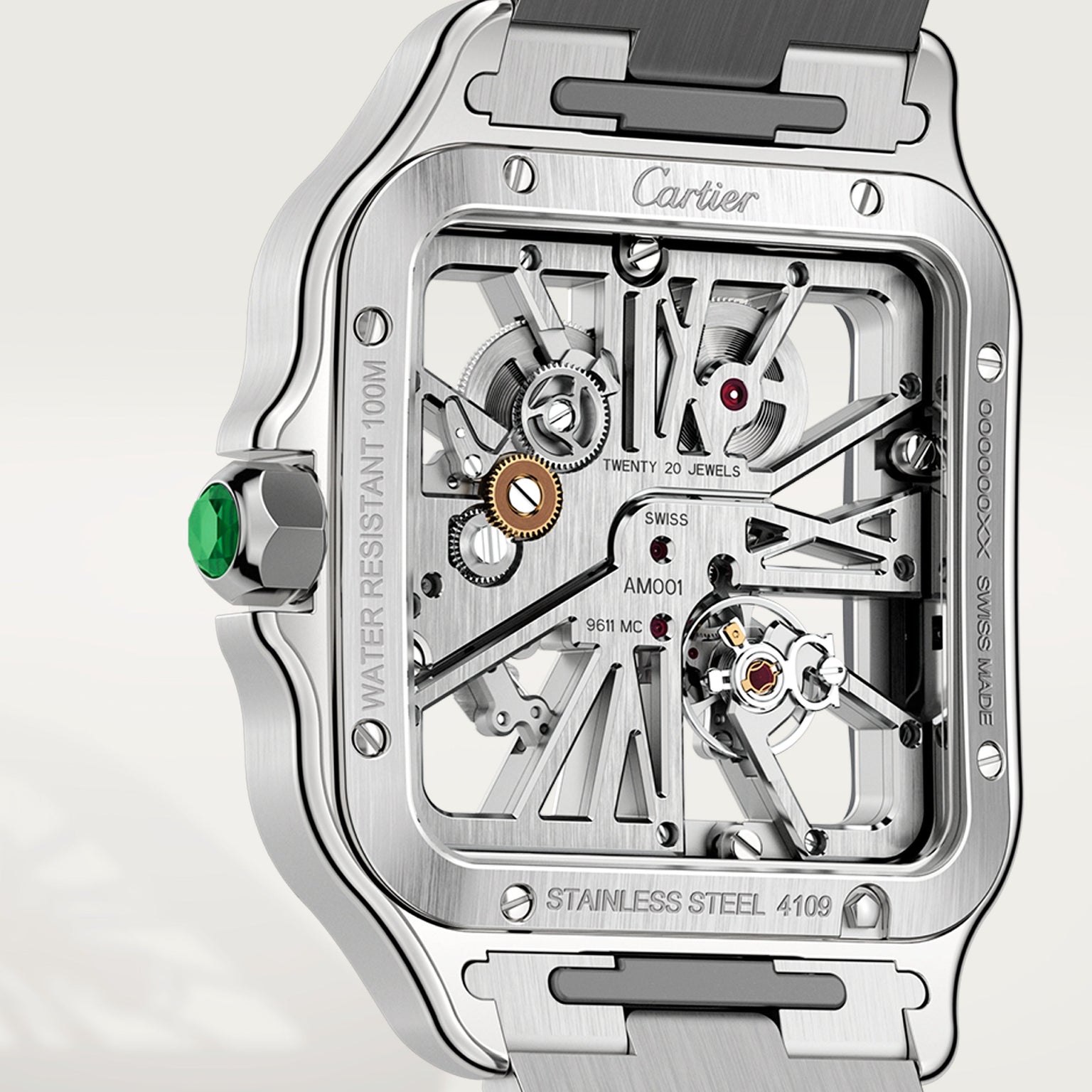 Cartier Santos de Cartier Skeleton Large Model WHSA0028 view 3
