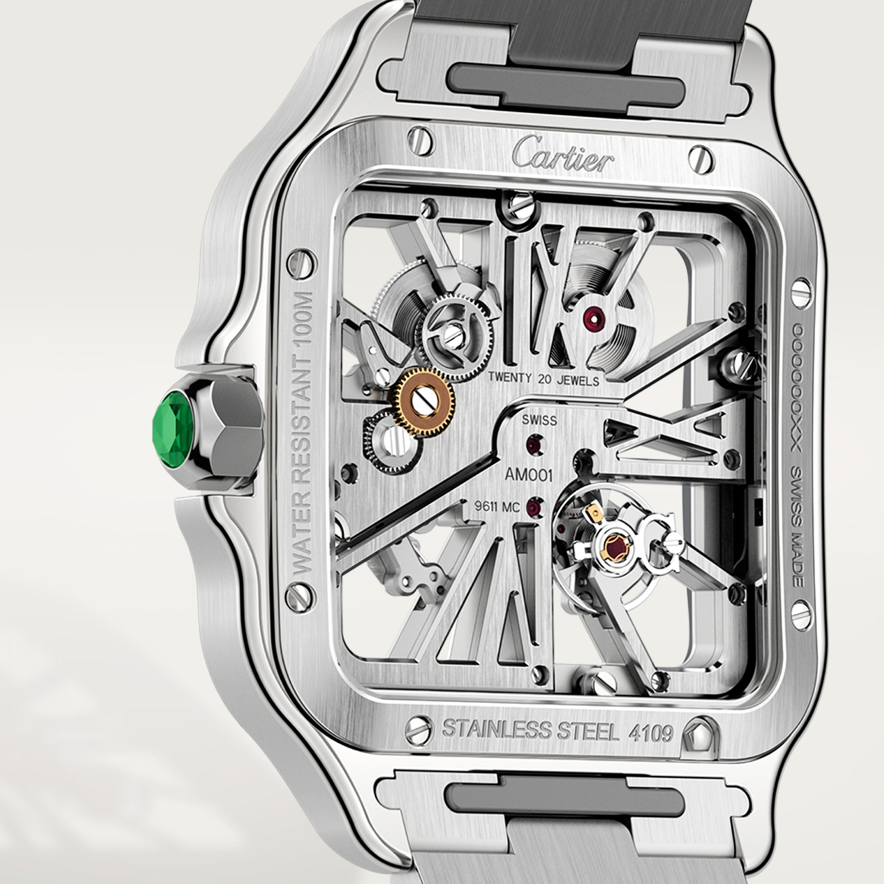 Cartier Santos de Cartier Skeleton Large Model WHSA0028 view 3