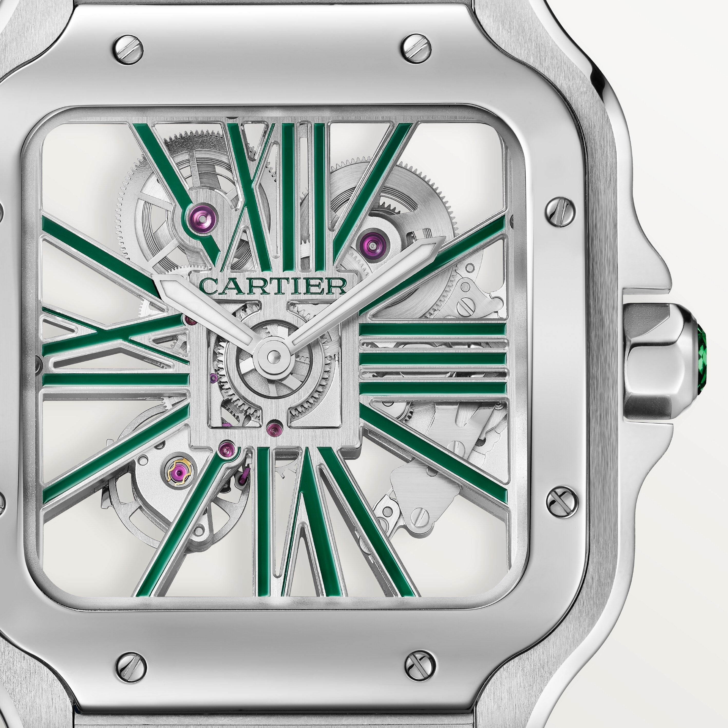 Cartier Santos de Cartier Skeleton Large Model WHSA0028 view 4