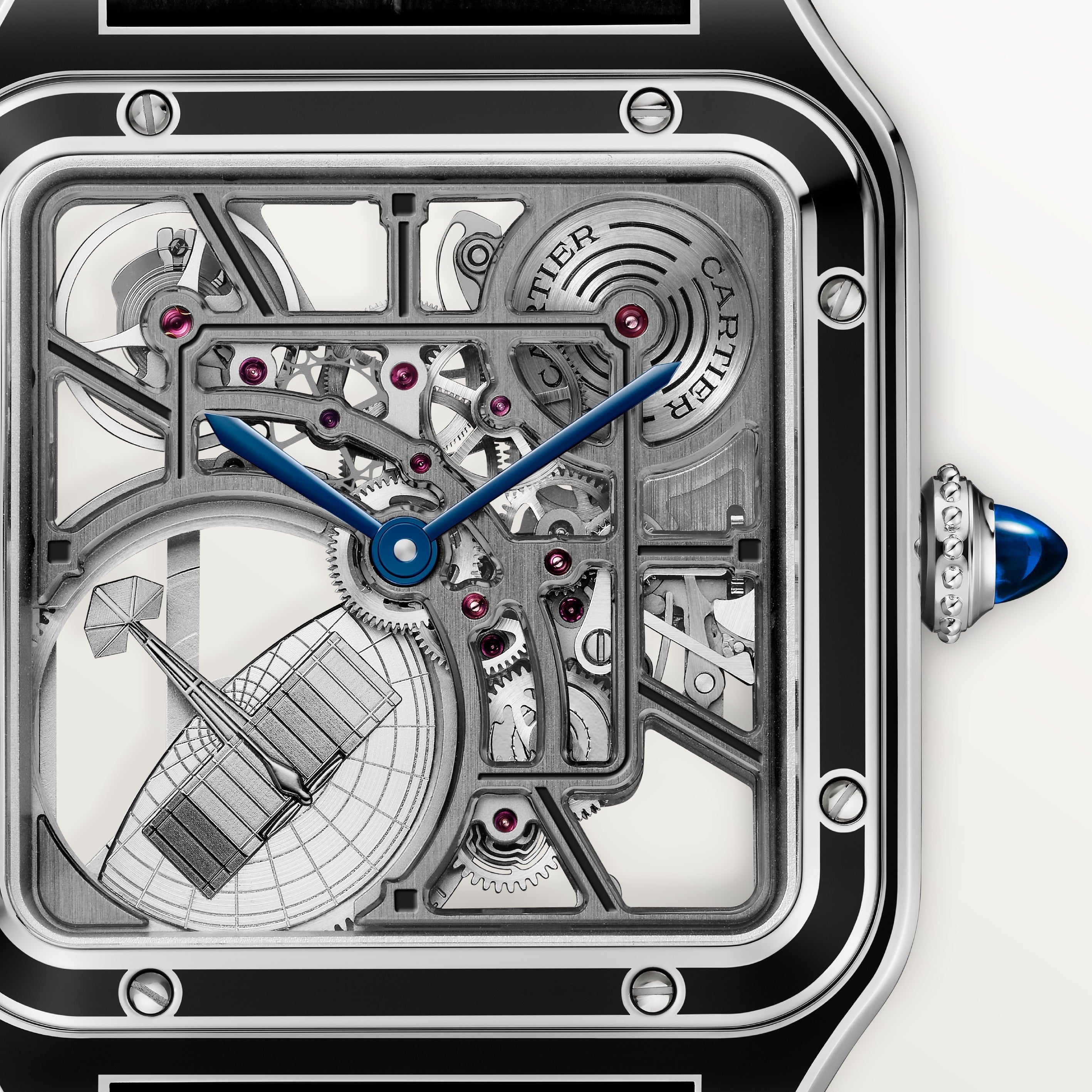 Cartier Santos-dumont Skeleton Equipped with A Micro-rotor Large Model WHSA0044 view 2