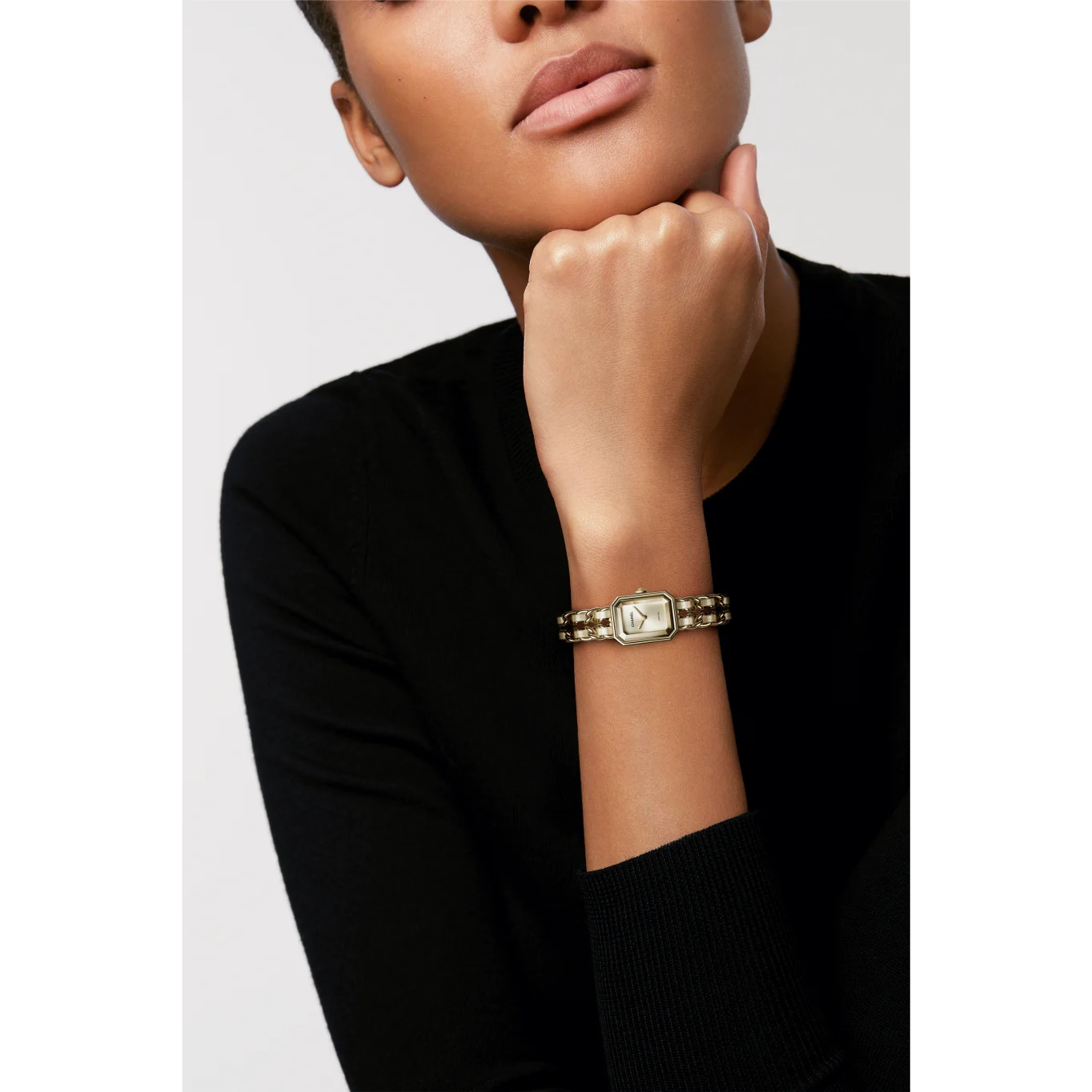 Première Iconic Chain Gold Brown | 26.1mm, Steel Case, Steel Chain Bracelet with 18K Yellow Gold Coating
