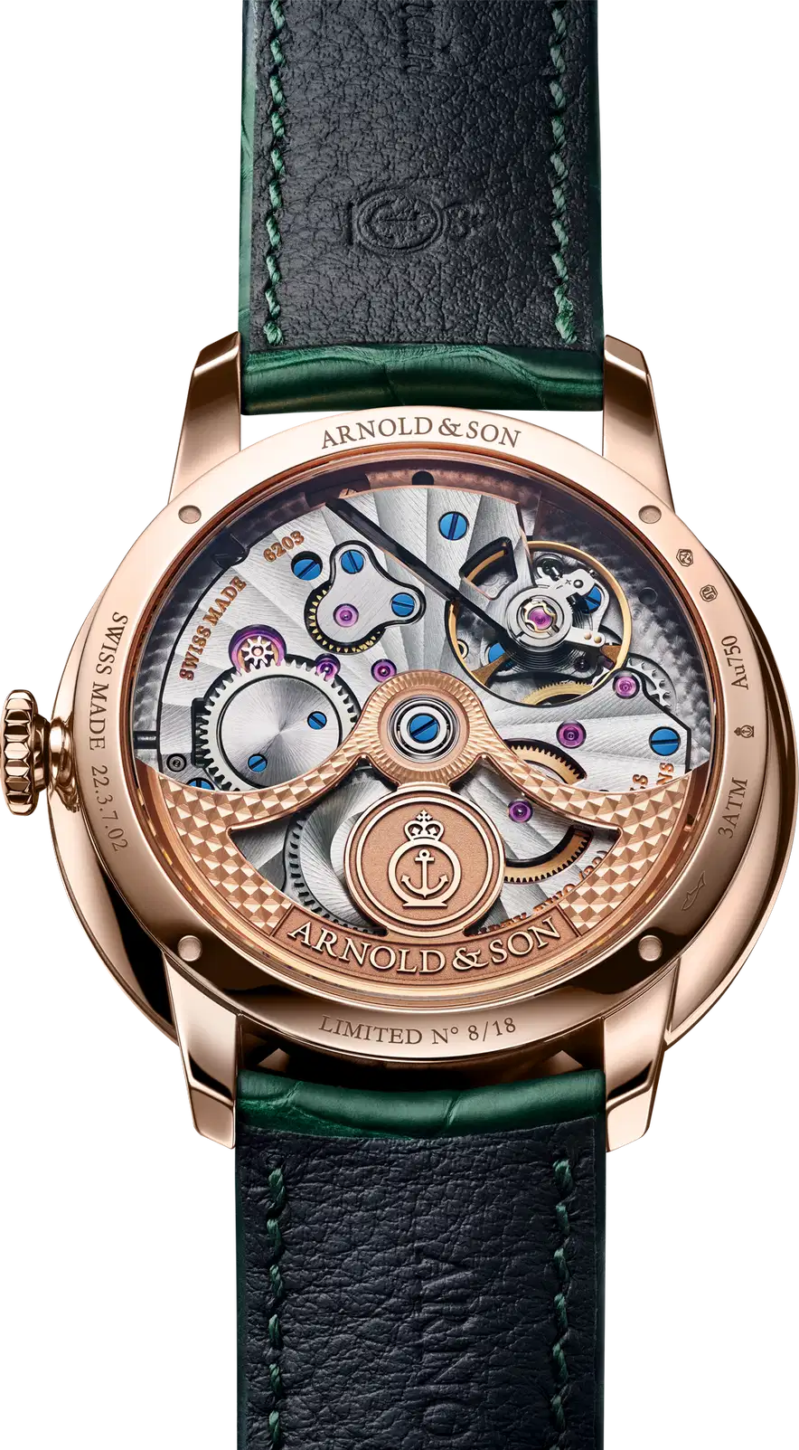 Chronometry DSTB 42 Red Gold | 42mm, 18K red gold 5N, Alligator Leather Strap