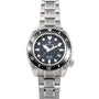 The Grand Seiko Hi-Beat Professional 600m Divers Limited Edition is a stainless steel dive watch with a black bezel, textured black dial, and metal bracelet.