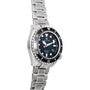 The Grand Seiko Hi-Beat Professional 600m Divers Limited Edition features a stainless steel case, blue textured dial, and silver metal bracelet.