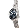 Grand Seiko Hi-Beat Professional 600m Divers Limited Edition watch with a black bezel and textured black dial, shown at an angle.