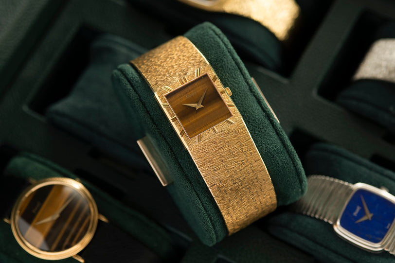 Yellow Gold 'Tiger's Eye' Dress Watch
