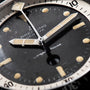 Close-up of a Breitling Superocean Slow Counting Chronograph watch face displaying the time at around 11:07.