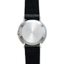 The Piaget Ladies Lapis Lazuli Dress Watch features a plain stainless steel back and a black leather strap, shown from the back.