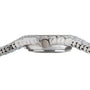 Side view of the Audemars Piguet Cobra wristwatch featuring a silver textured metal band and visible crown.