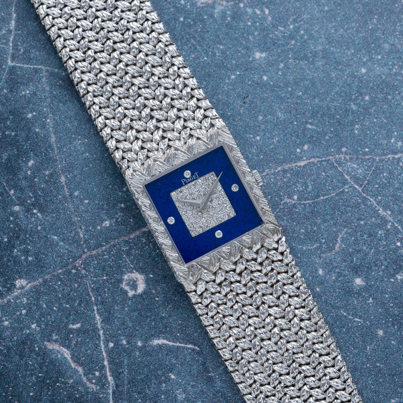 Tradition 'Lapis Lazuli' Diamond Dress Watch