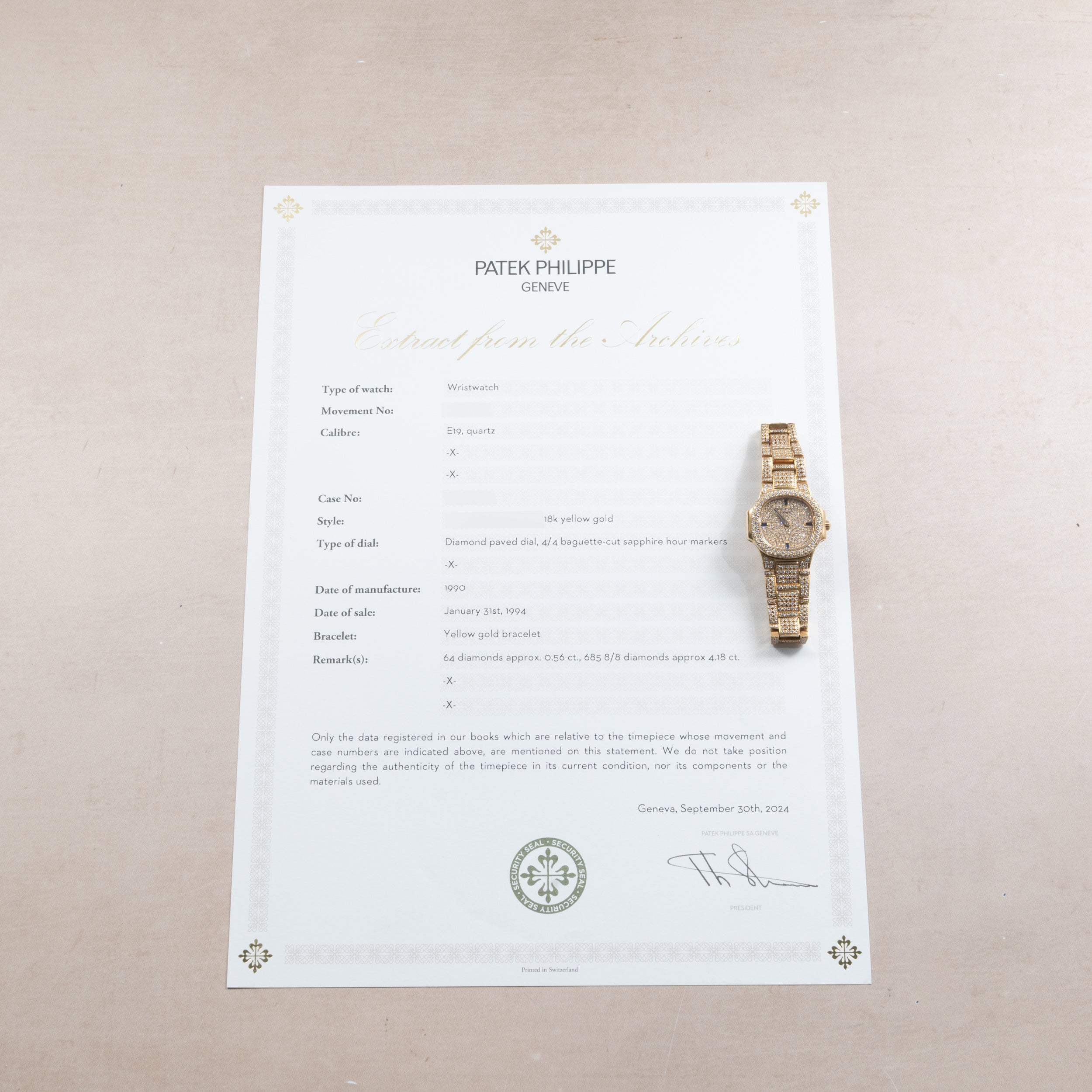 Patek Philippe Nautilus Ladies Diamonds and Sapphires