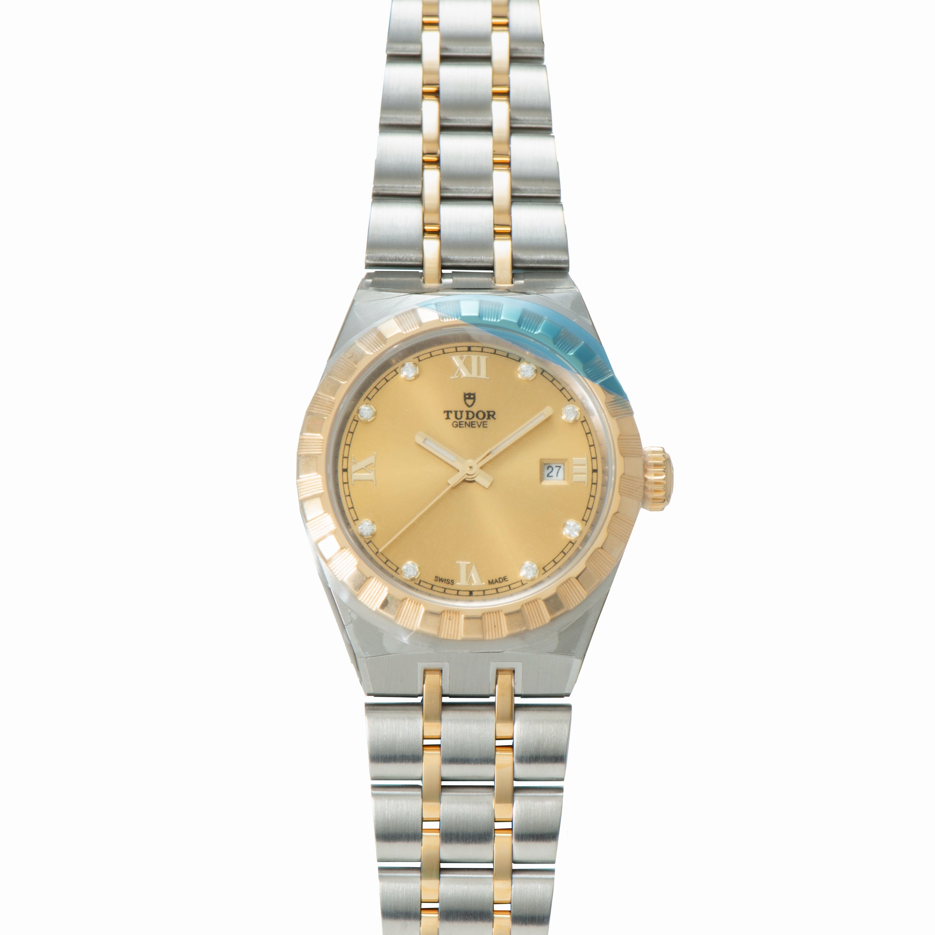 Royal | 27.5mm, Steel & Gold, Champagne Dial