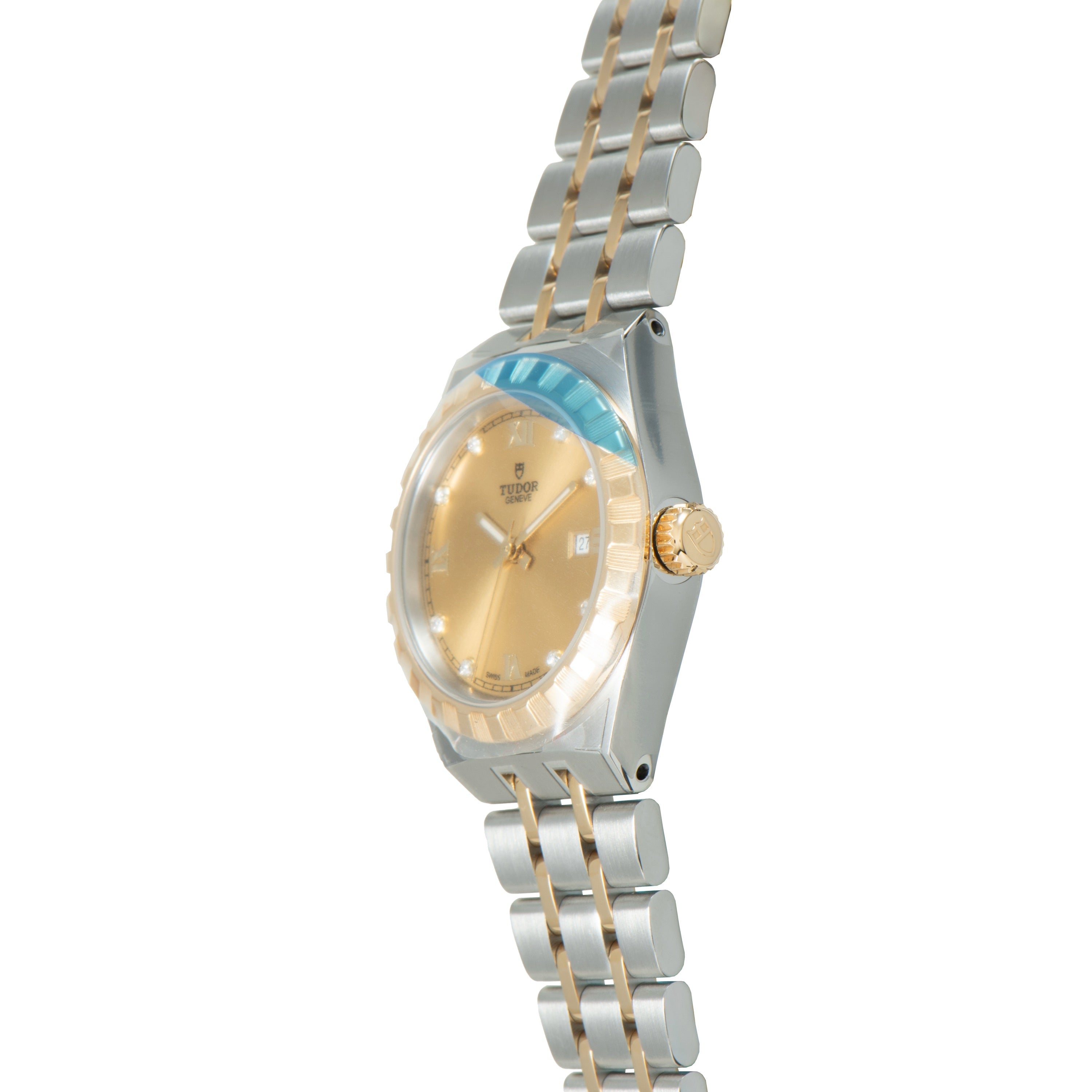 Royal | 27.5mm, Steel & Gold, Champagne Dial