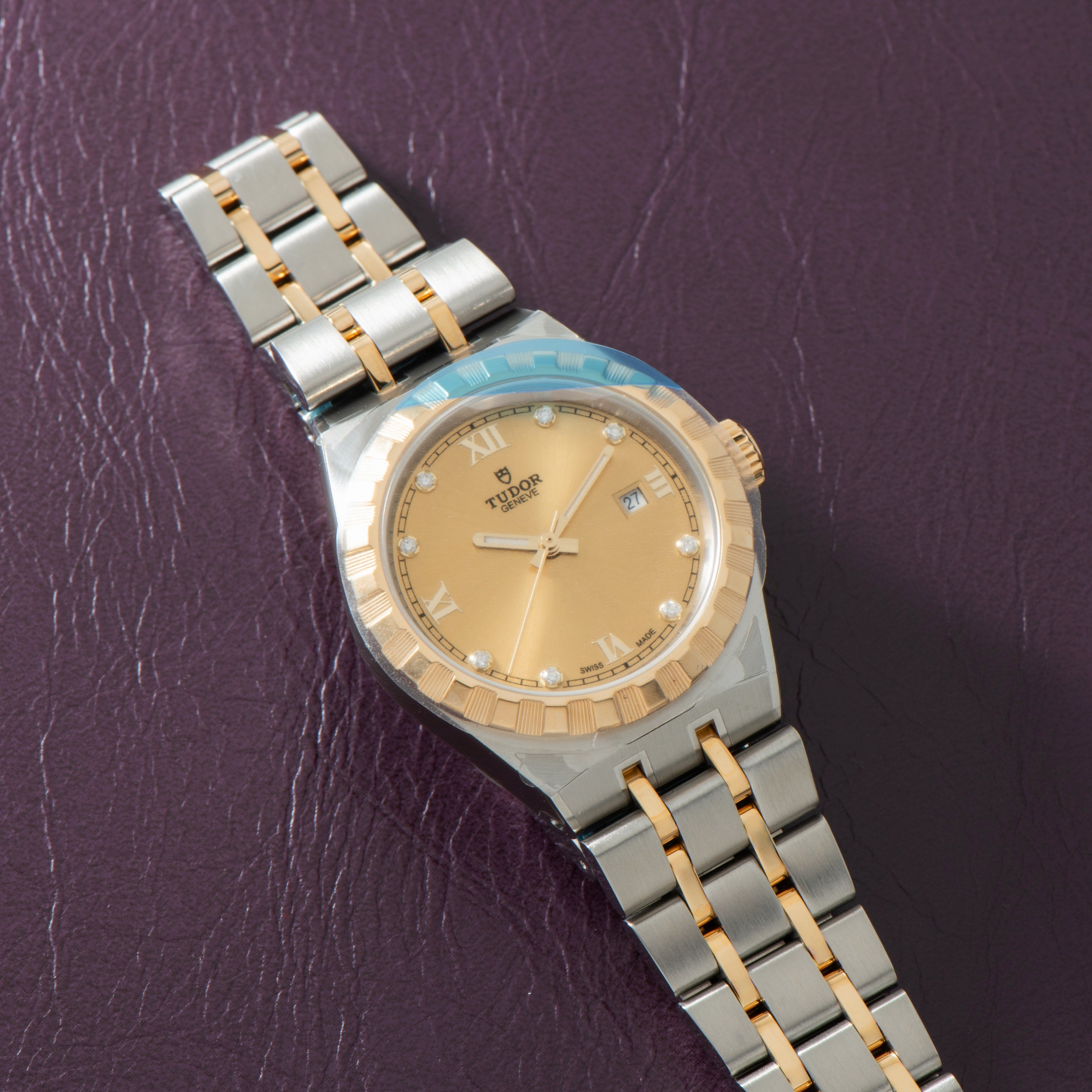 Royal | 27.5mm, Steel & Gold, Champagne Dial