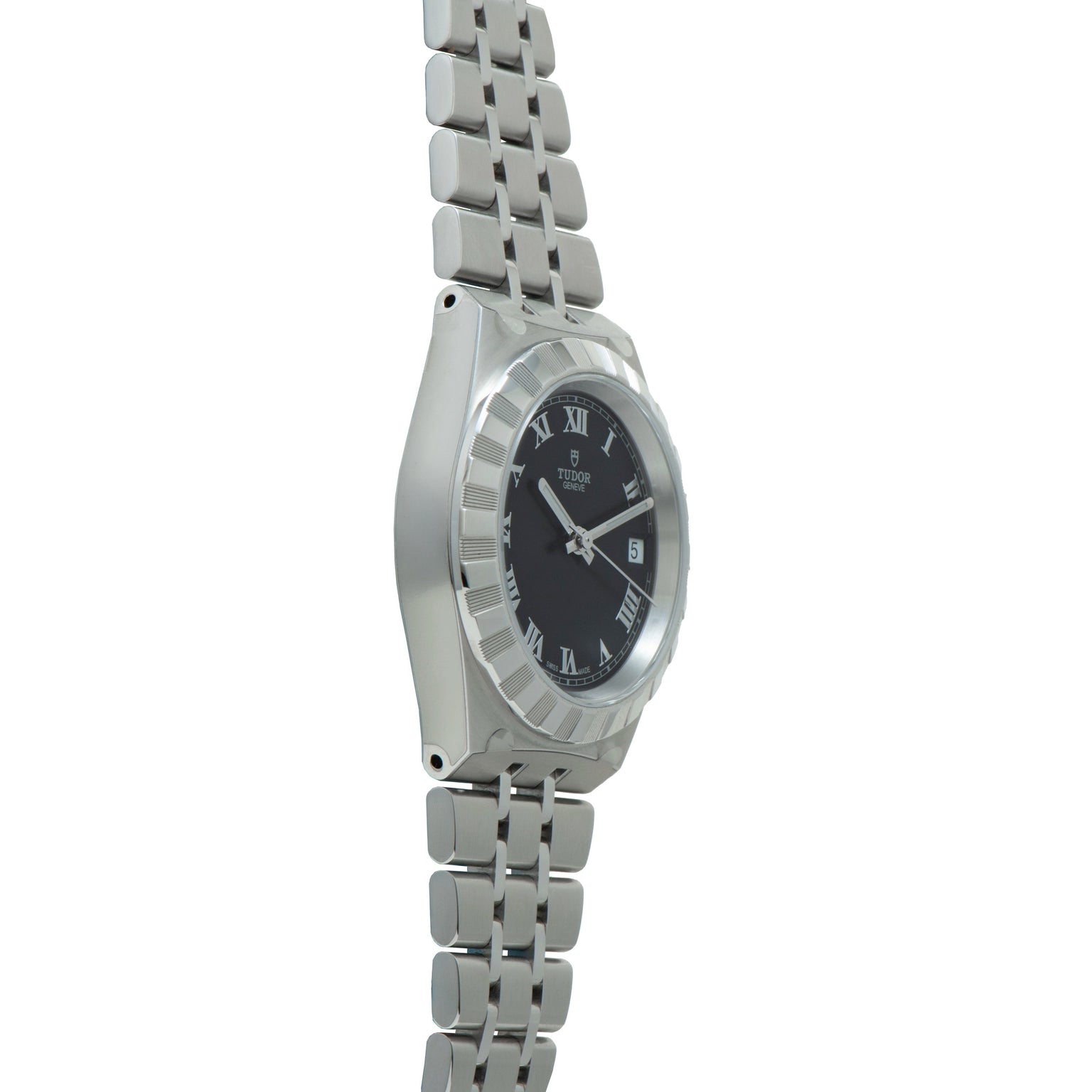 Royal | 33.5mm, Steel, Black Dial