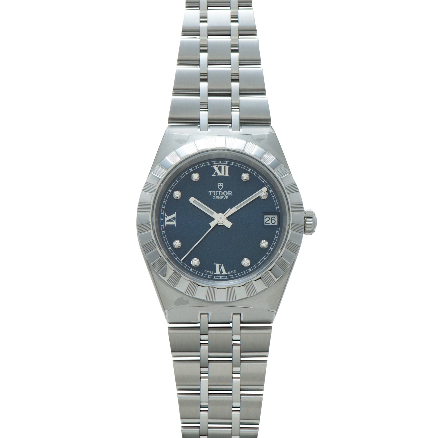 Royal | 34mm, Steel, Blue Dial