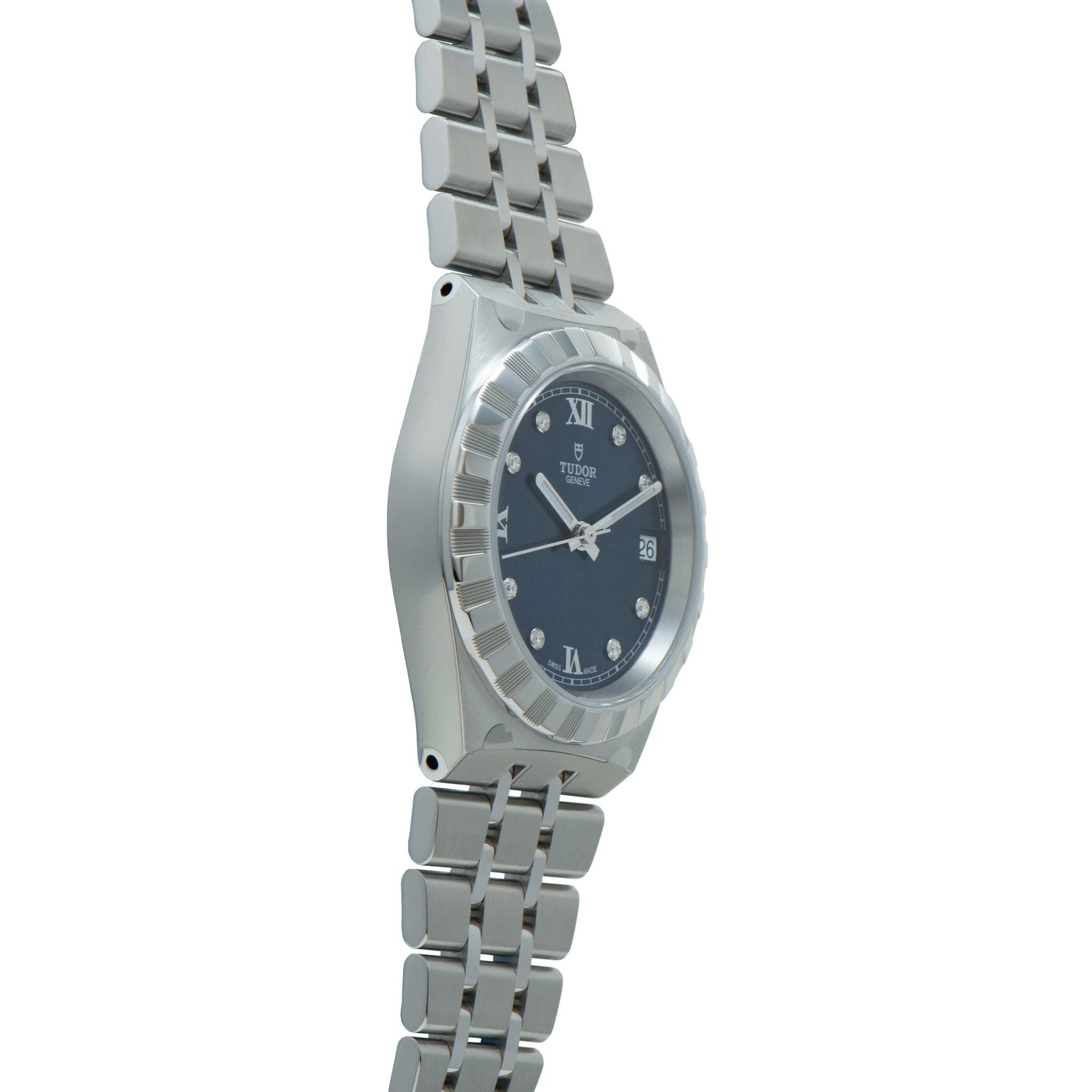 Royal | 34mm, Steel, Blue Dial