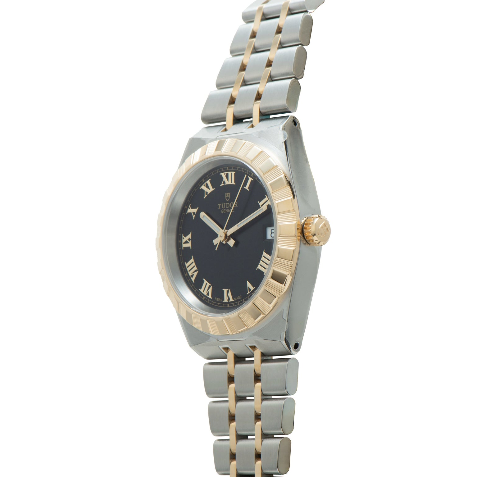 Royal | 34mm, Steel & Gold, Black Dial