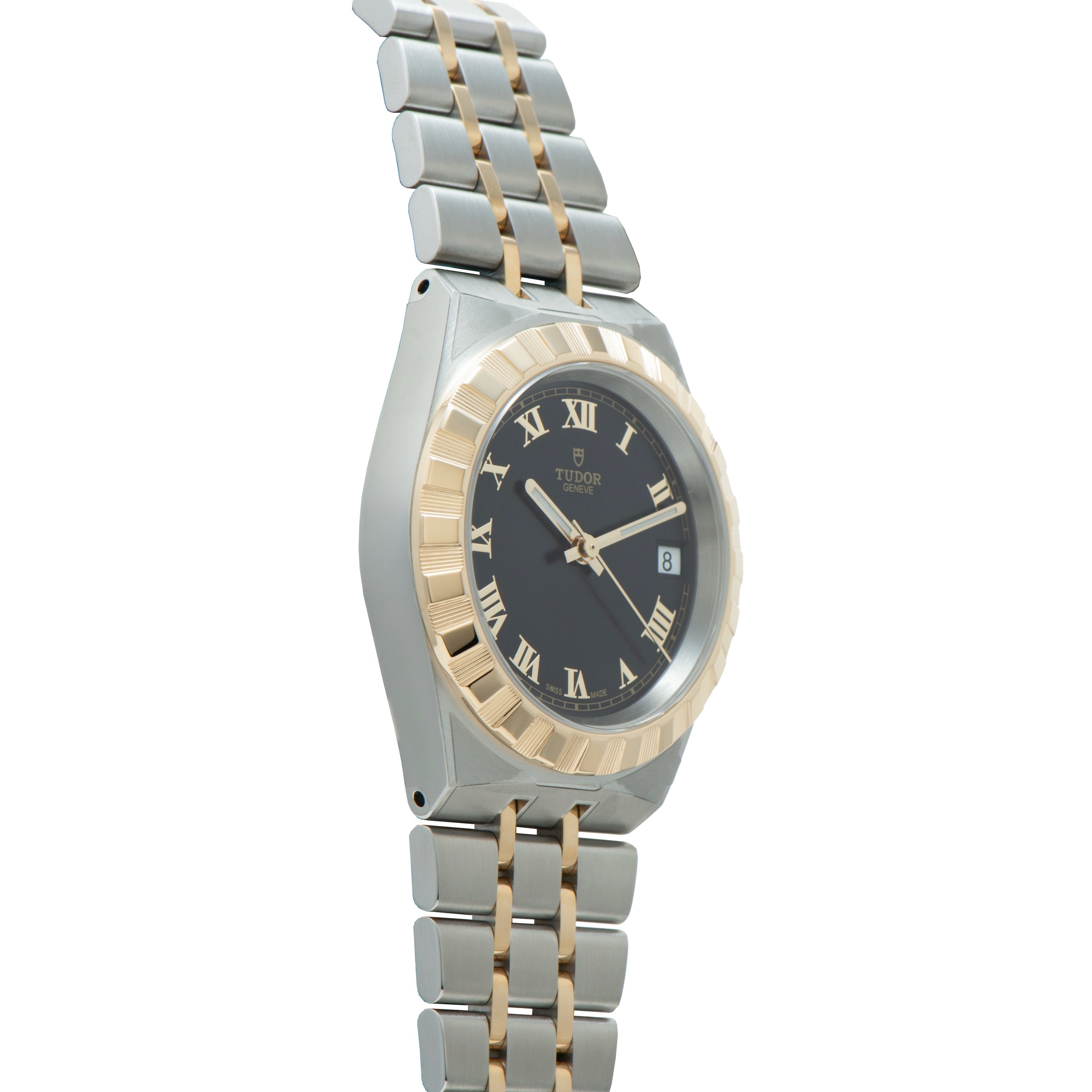 Royal | 34mm, Steel & Gold, Black Dial