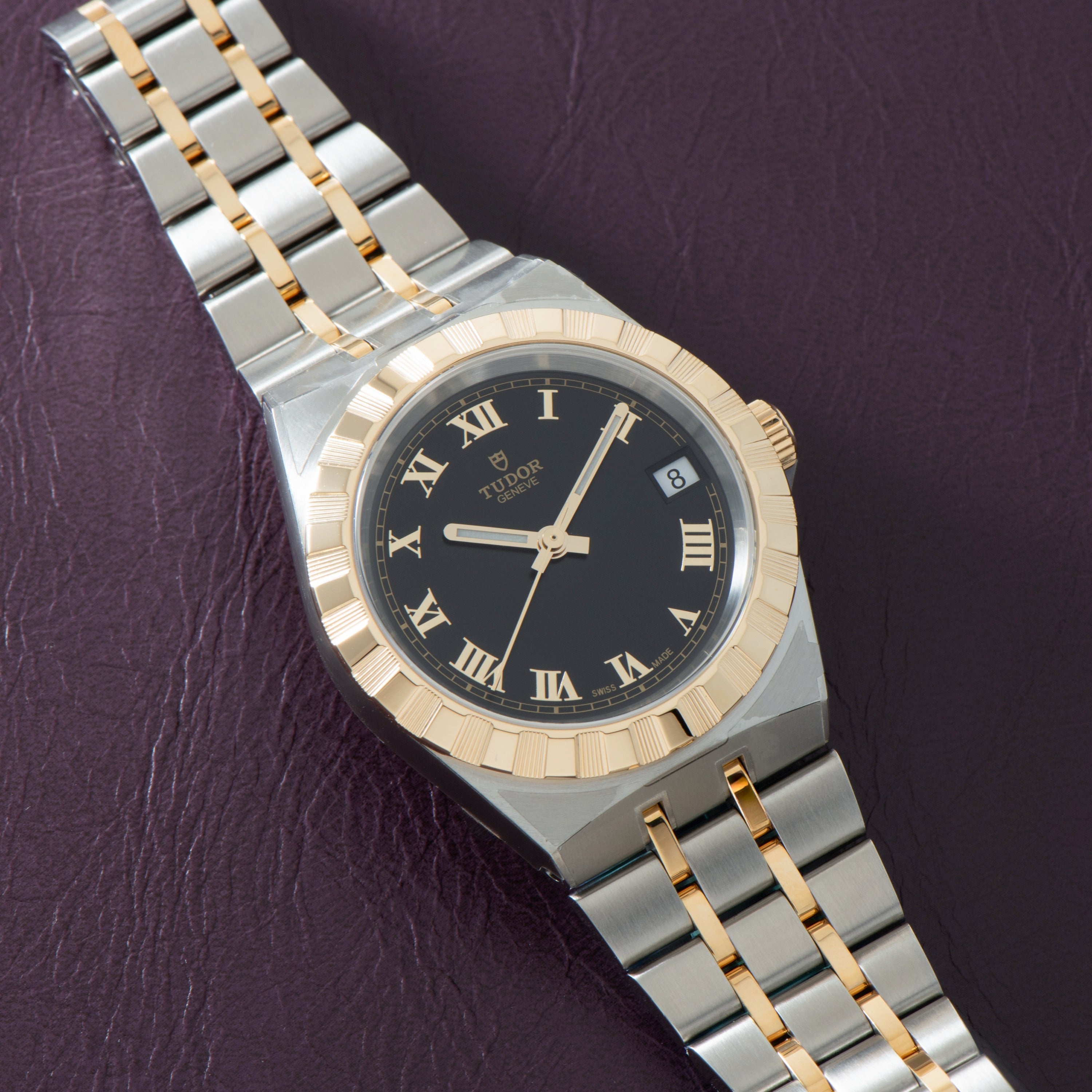Royal | 34mm, Steel & Gold, Black Dial