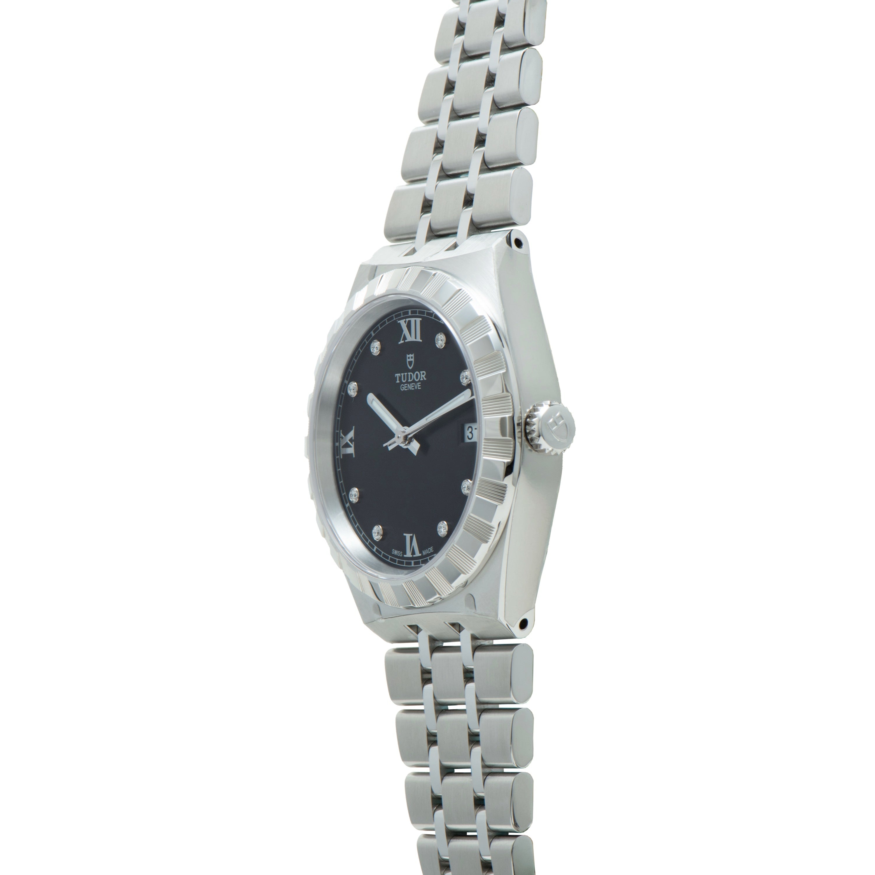 Royal | 38mm, Steel, Black Dial