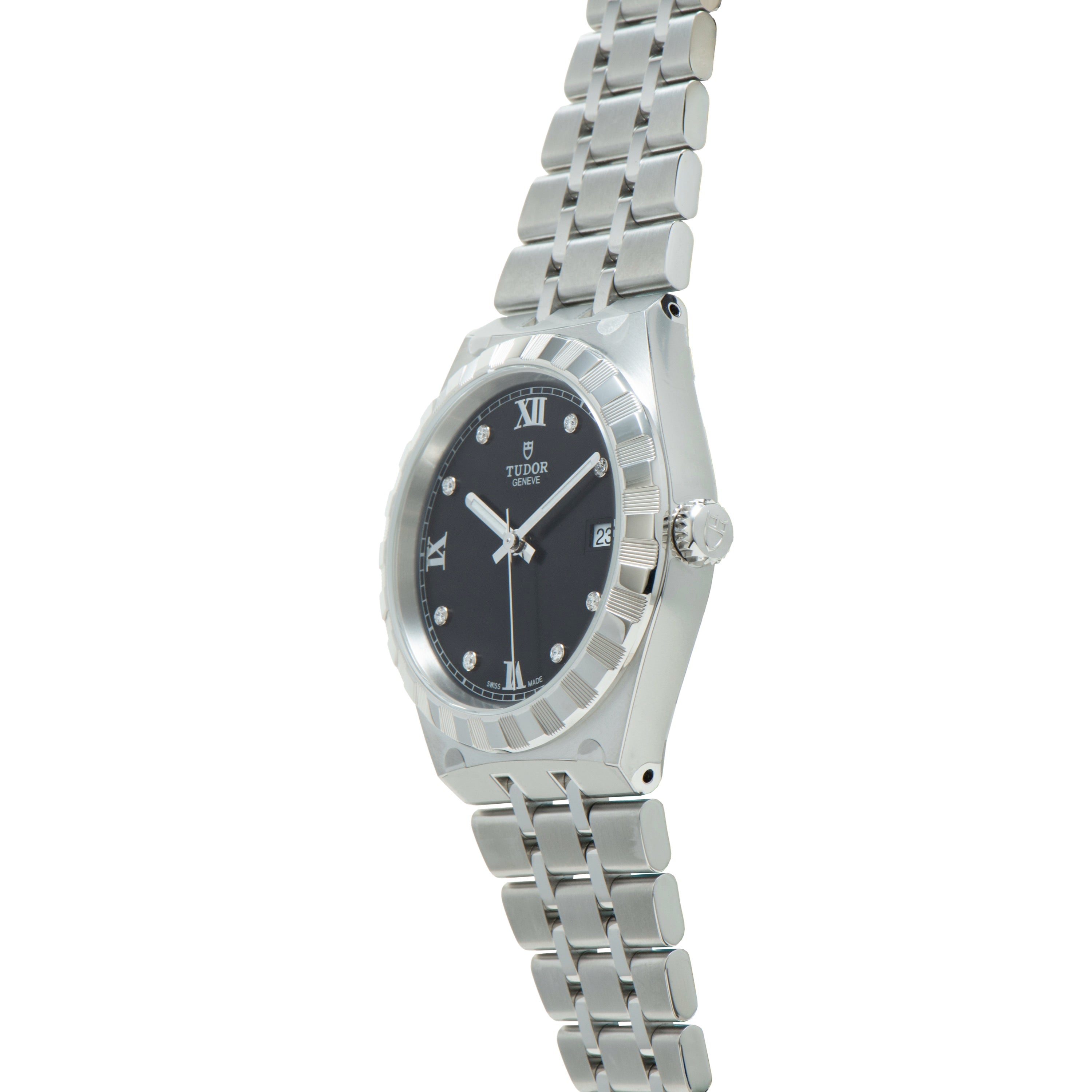 Royal | 38mm, Steel, Black Dial
