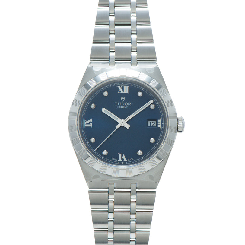 Royal | 38mm, Steel, Blue Dial
