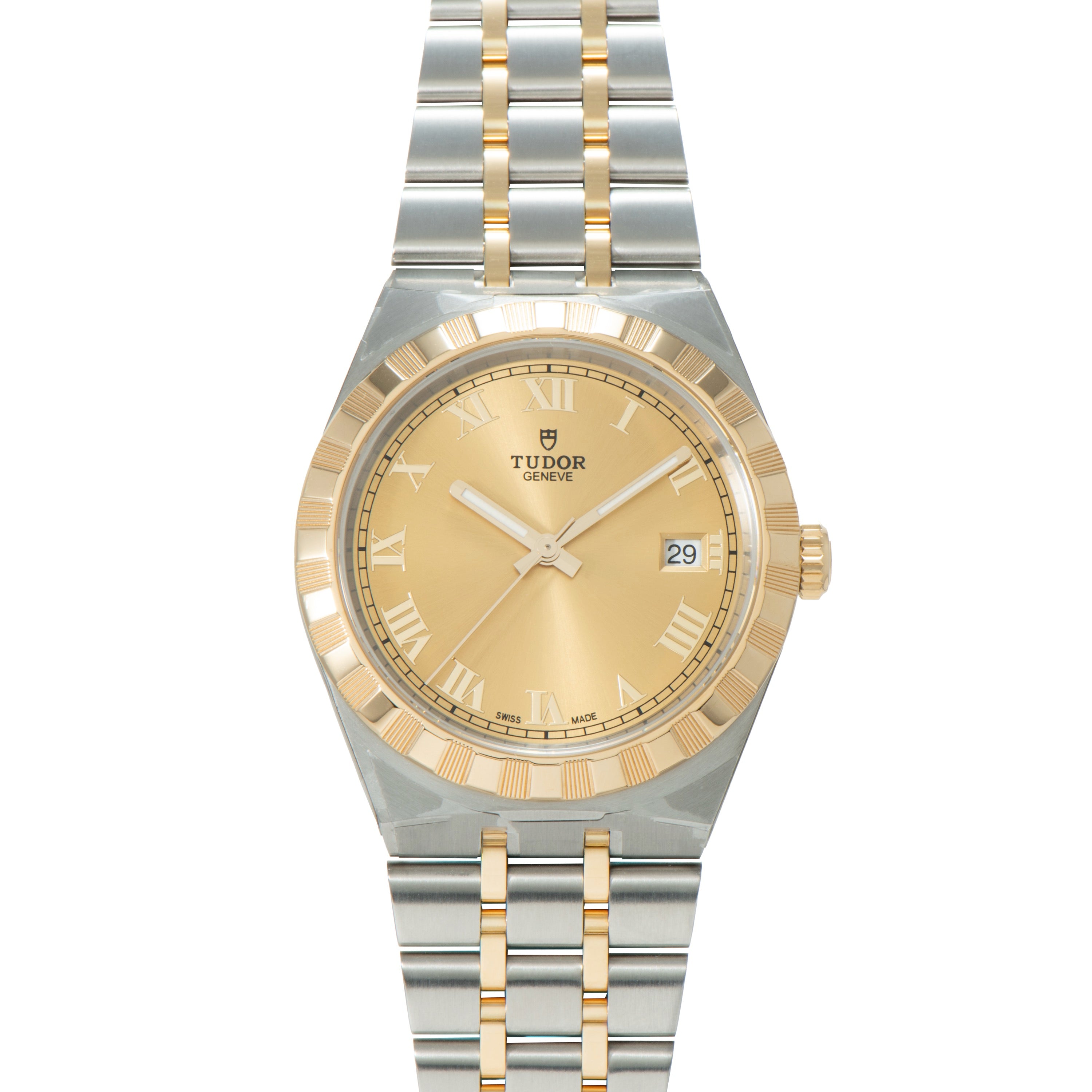 TUDOR ロイヤル　イエローゴールド　38ミリ Royal | 38mm, Steel & Gold, Champagne Dial
